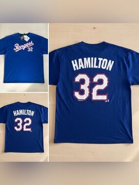 NWT Vtg Deadstock Texas Rangers Josh Hamilton 32 Players Choice Jersey Shirt XL